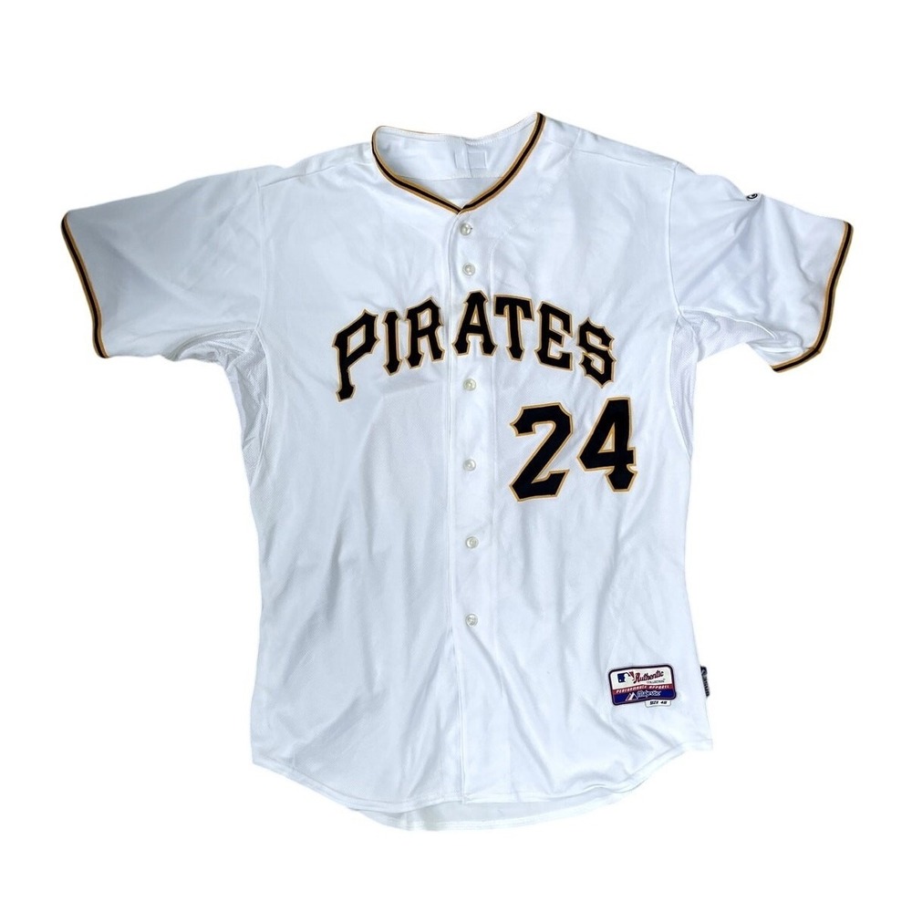 Pedro‎ Alvarez Autograph MLB Hologram Sticker Pittsburgh Pirates Jersey Size 48